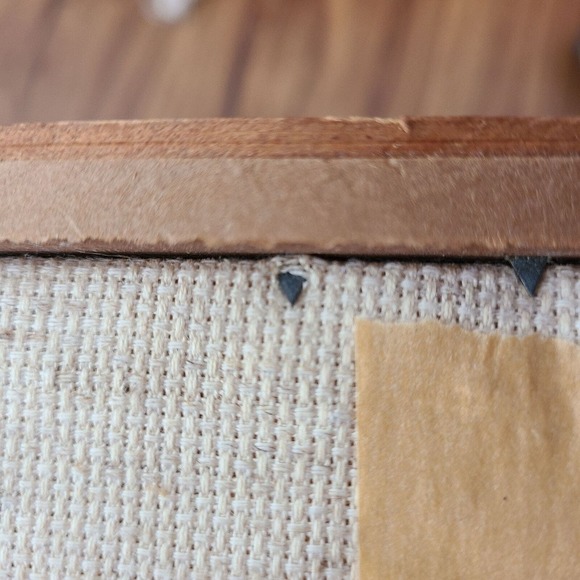 Vintage Cross Stitch Hay Wagon Barn Scene Farm Completed Textile Needlework - Picture 12 of 13